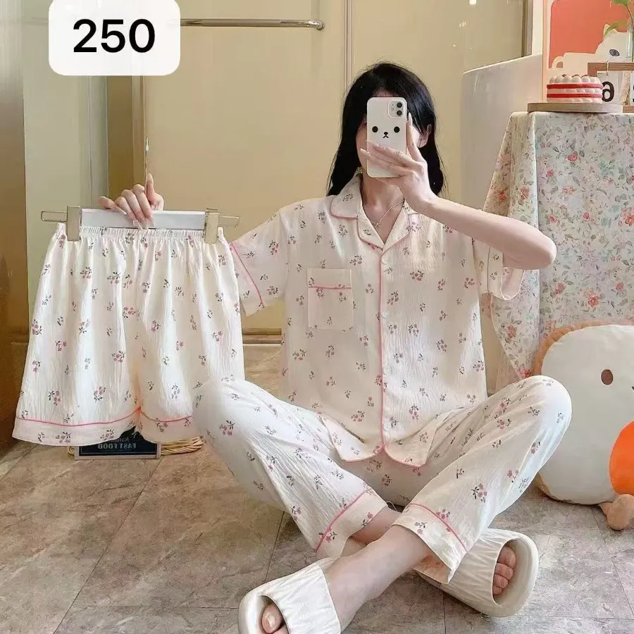 ست بلوز وشلوار شلوارک خنک