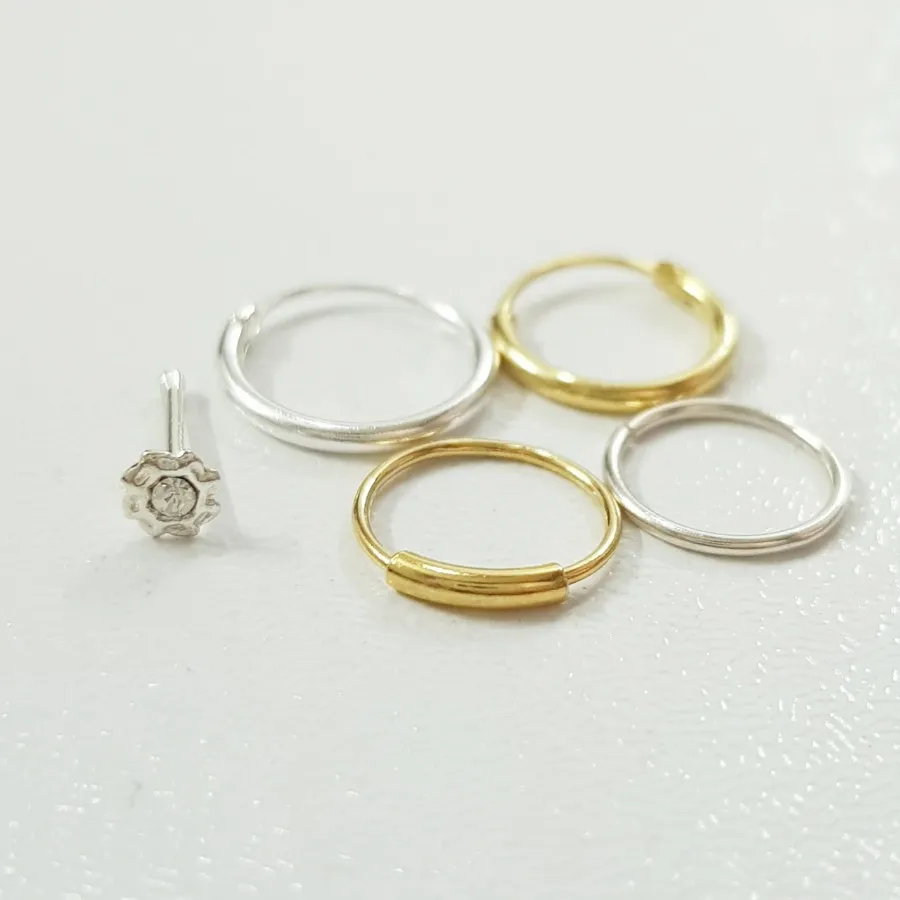 پک پیرسینگ بینی نقره 925