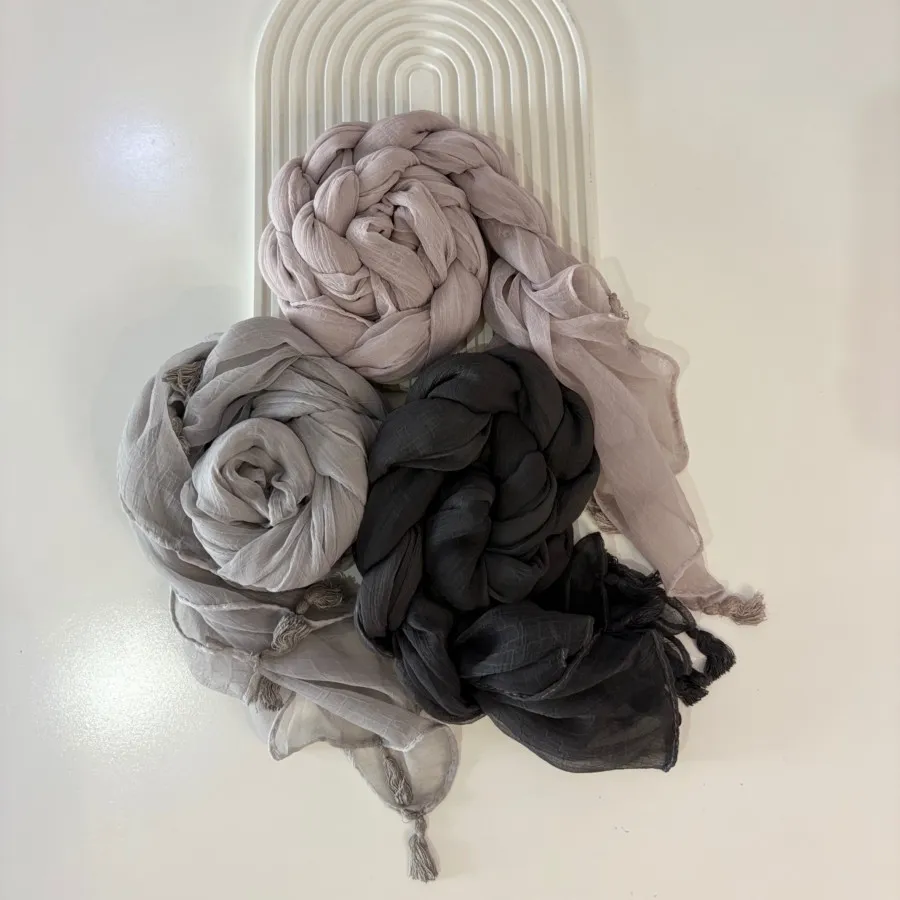 شال حریر ساده مجلسی