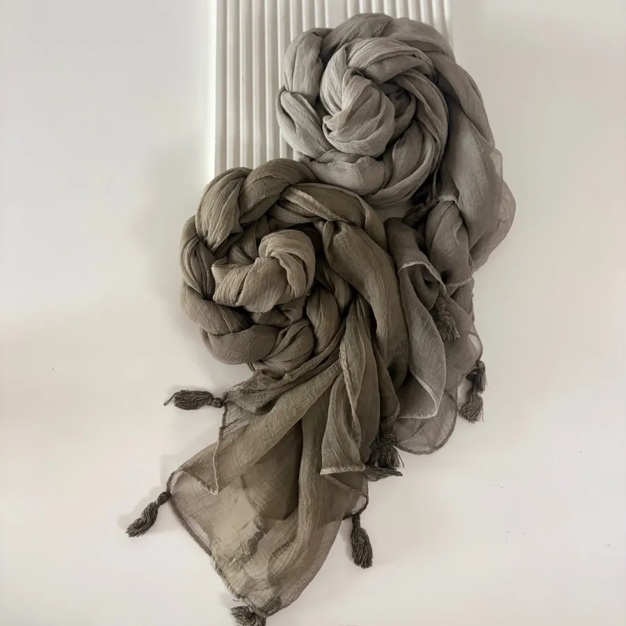 شال حریر ساده مجلسی