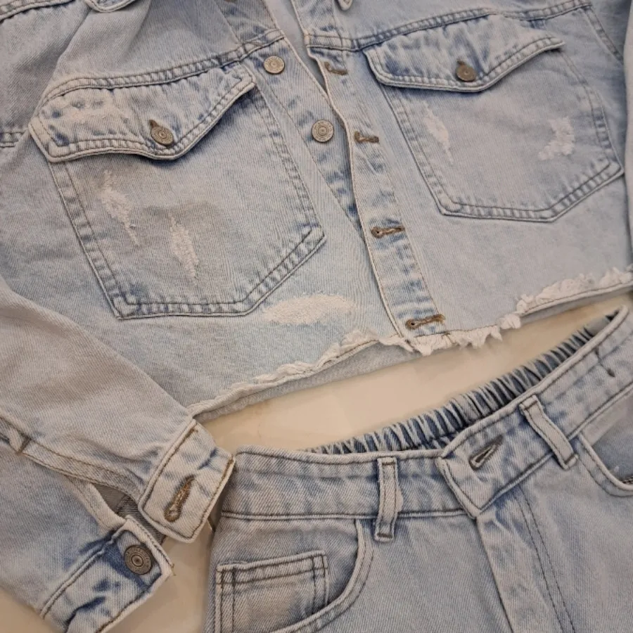 کت جین و شلوارک جین