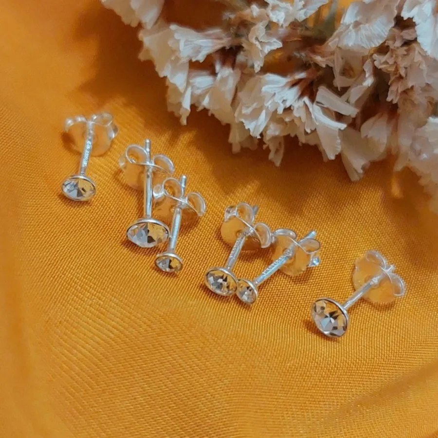 گوشواره نقره مجموعه‌3تایی