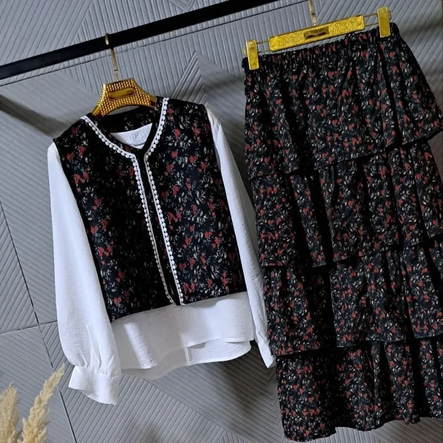 شومیز جلیقه دامن