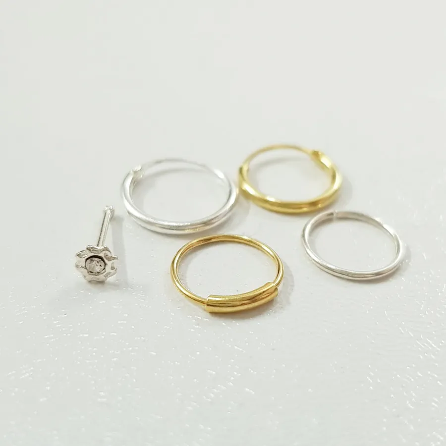 پک پیرسینگ بینی نقره 925