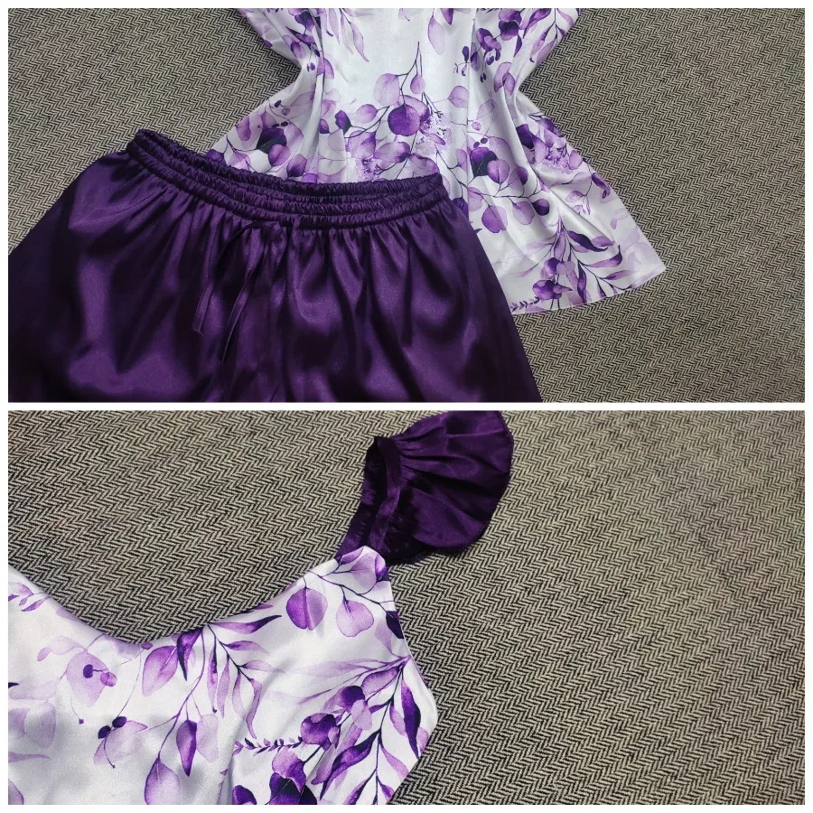 تاپ و شورتک ساتن مرلین