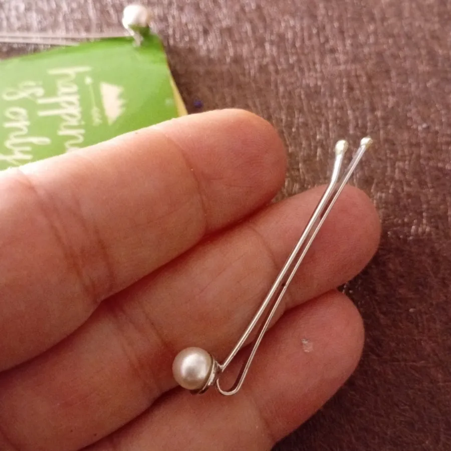 سنجاق استیل با مروارید