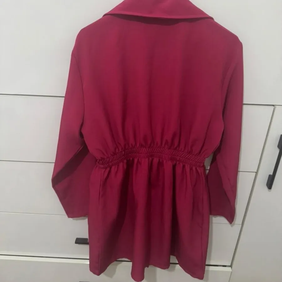 مانتو صورتی کمرگنی