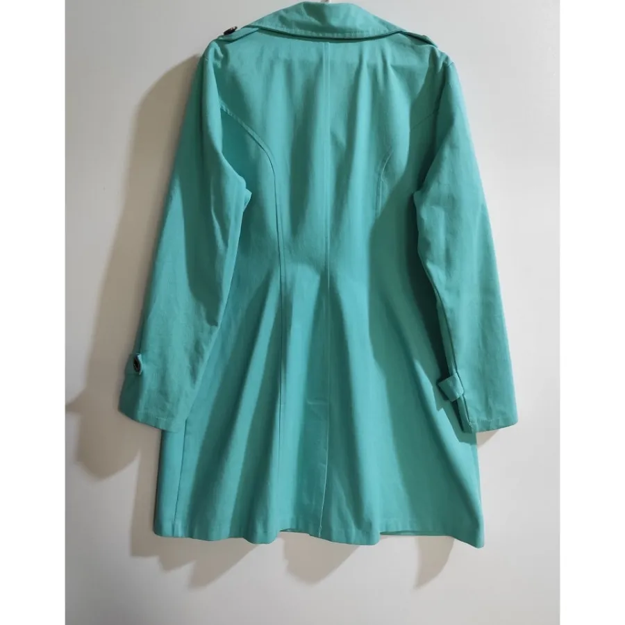 مانتو پاییزی فیروزه ای