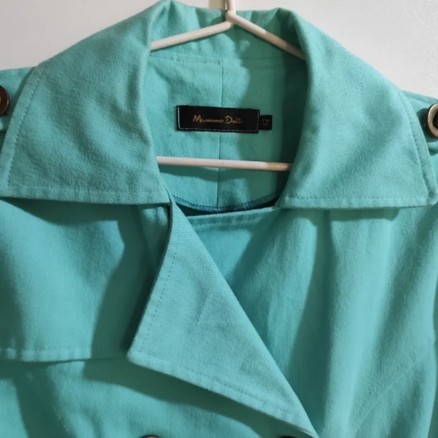 مانتو پاییزی فیروزه ای