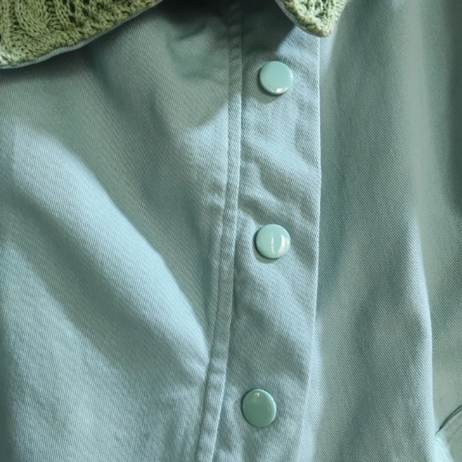 مانتو پاییزی یقه بافت