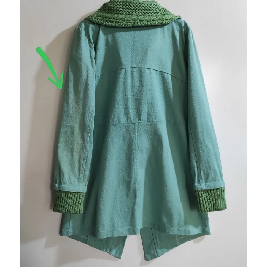 مانتو پاییزی یقه بافت