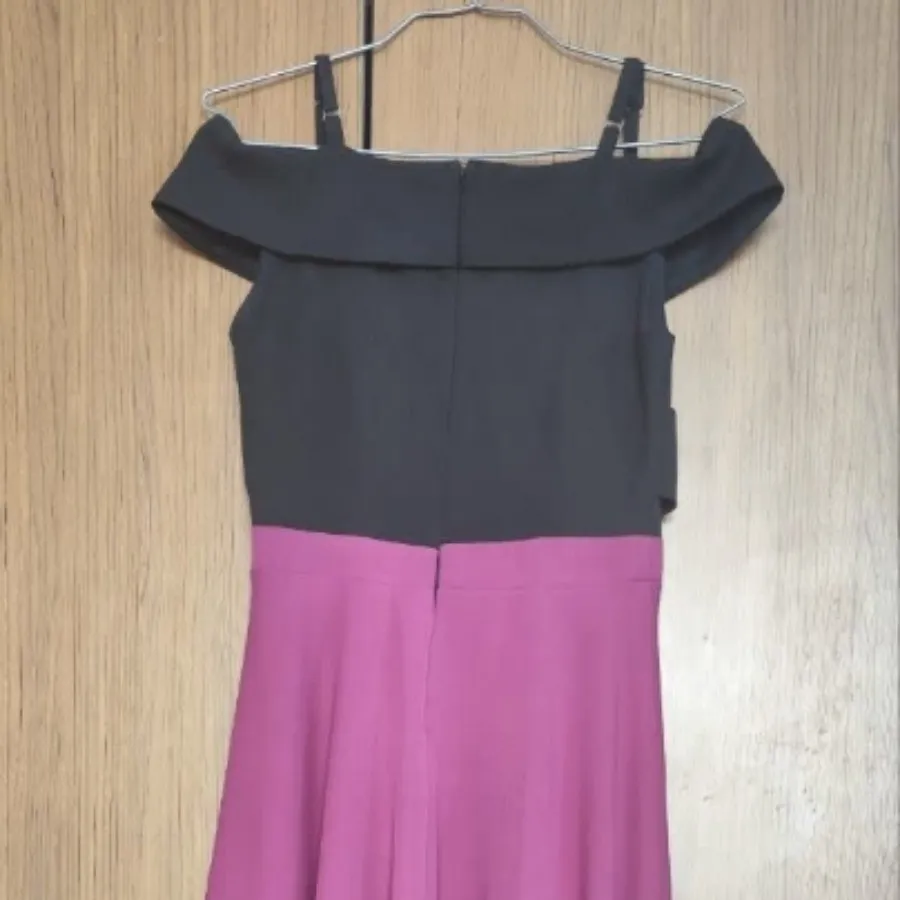 لباس مجلسی مشکی بادمجونی