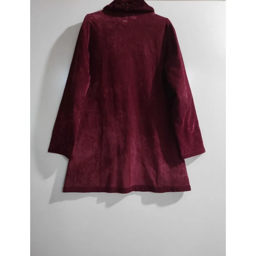 پالتو زرشکی مخمل کوبیده