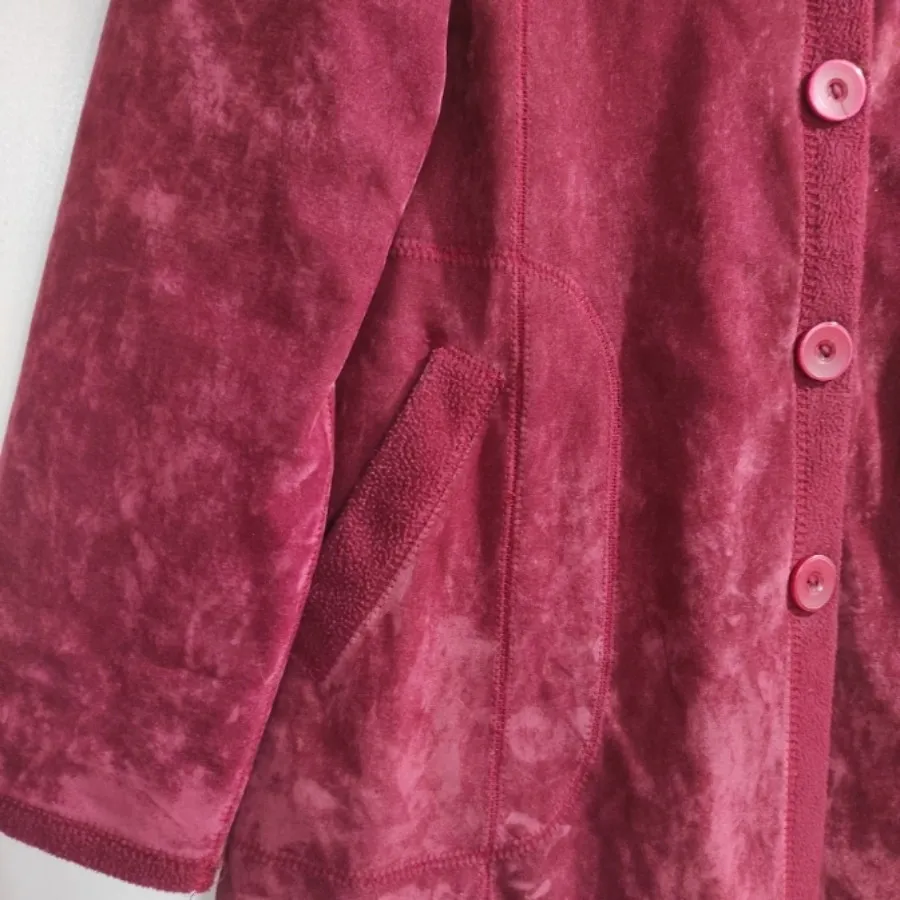 پالتو زرشکی مخمل کوبیده