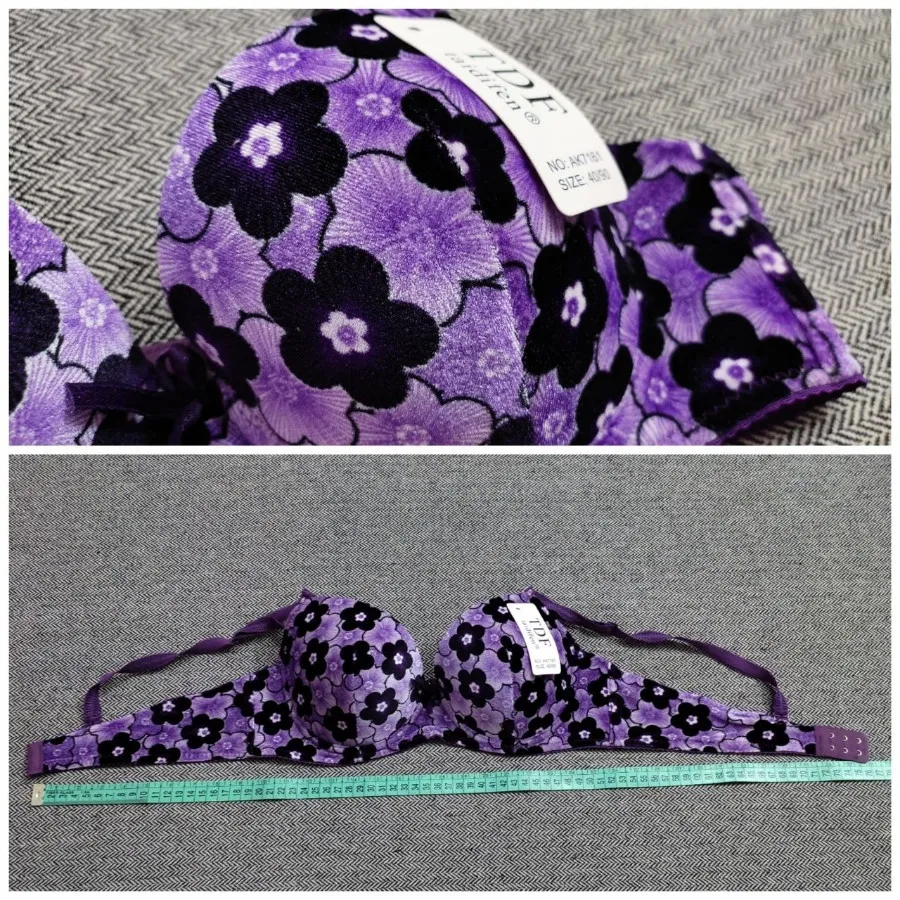 سوتین مخمل بنفش جذاب