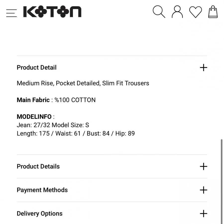 شلوار جین برند کوتون