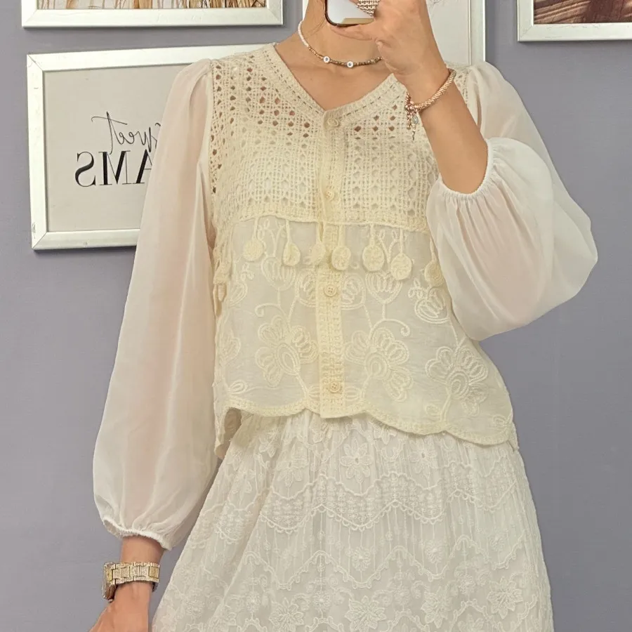 کرام قلاب بافی آستین حریر