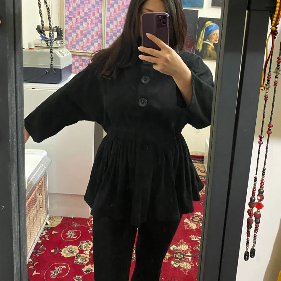 مانتو مخمل کبریتی عروسکی