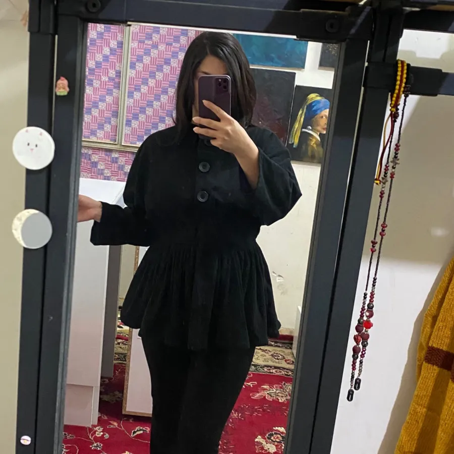 مانتو مخمل کبریتی عروسکی