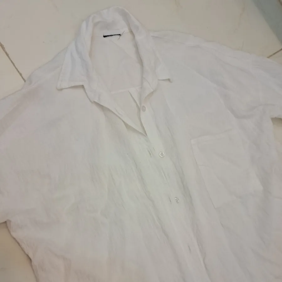 شومیز سفید لینن