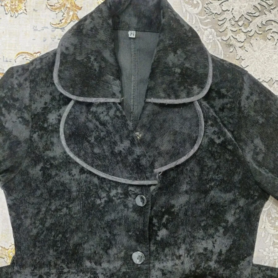 مانتو پالتویی مخمل کبریتی