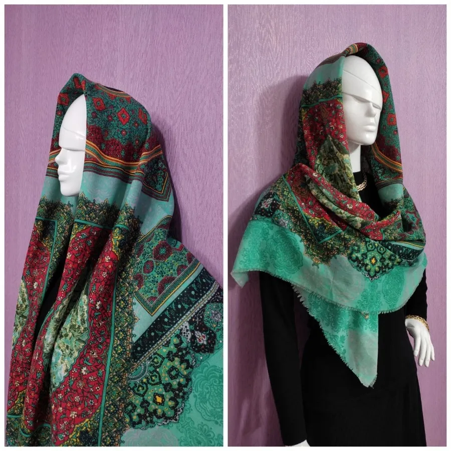 روسری نخ خالص قواره بزرگ