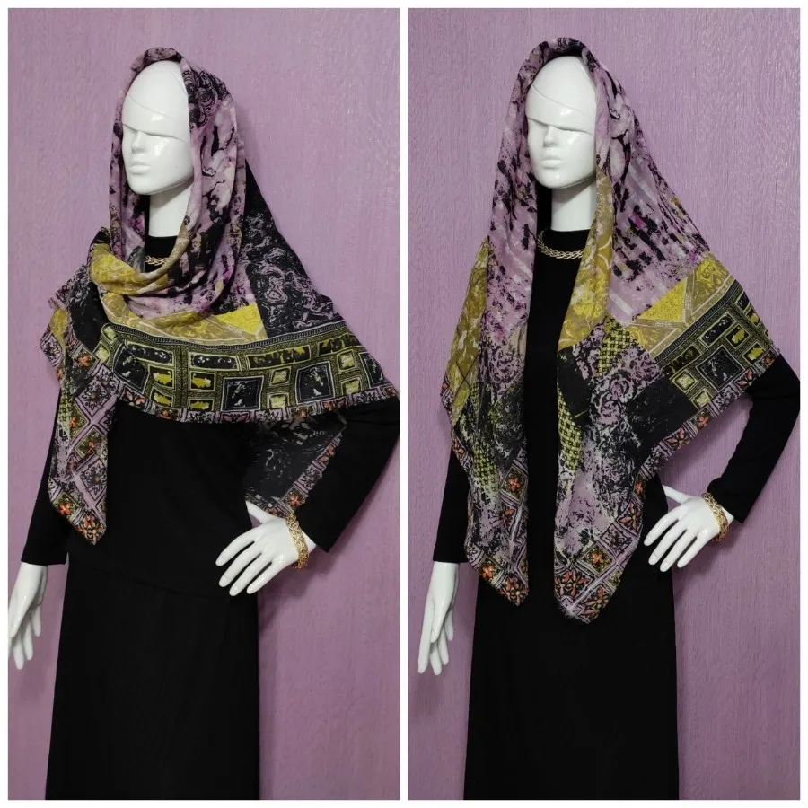 روسری نخی خالص قواره بزرگ