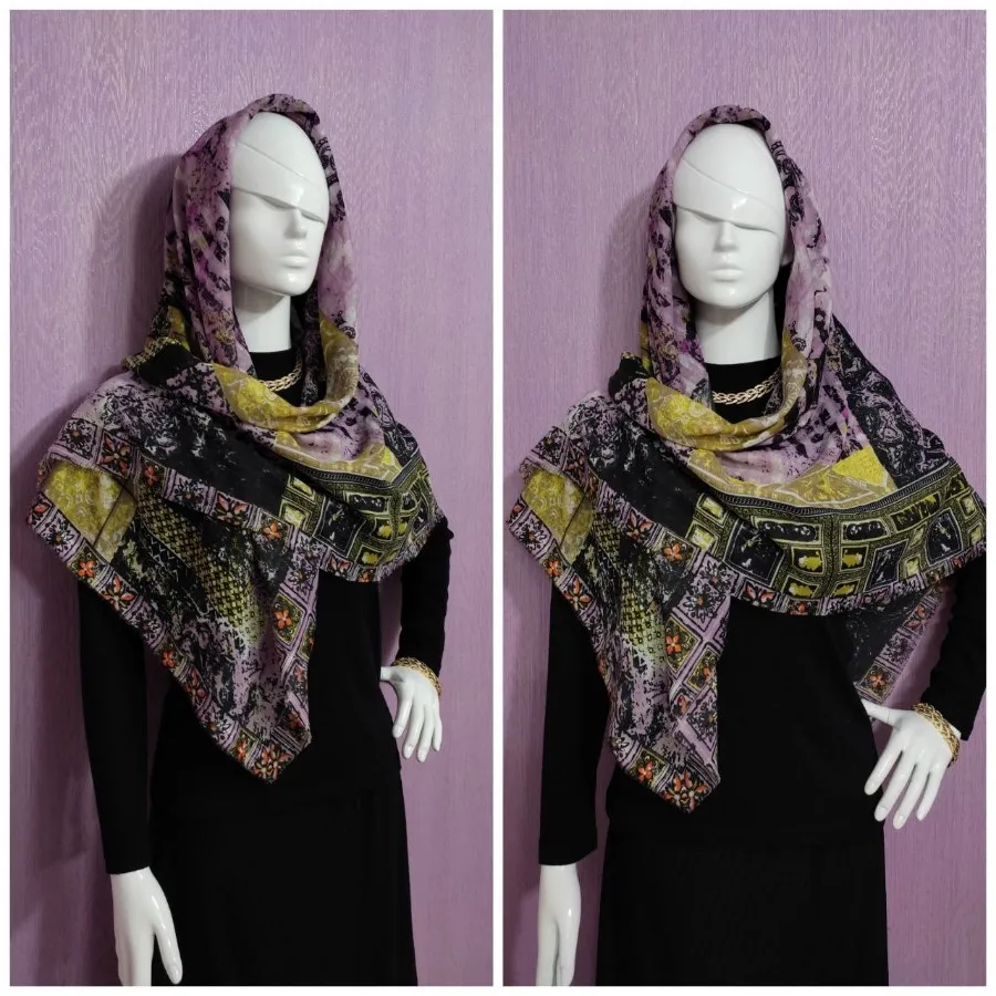 روسری نخی خالص قواره بزرگ