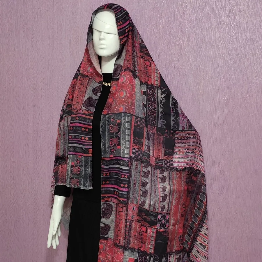 شال نخی کجراه طرح خاص