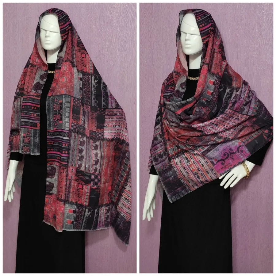 شال نخی کجراه طرح خاص