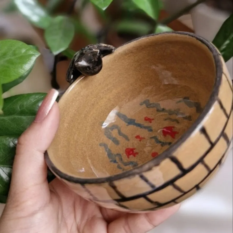 کاسه سفالی دست ساز