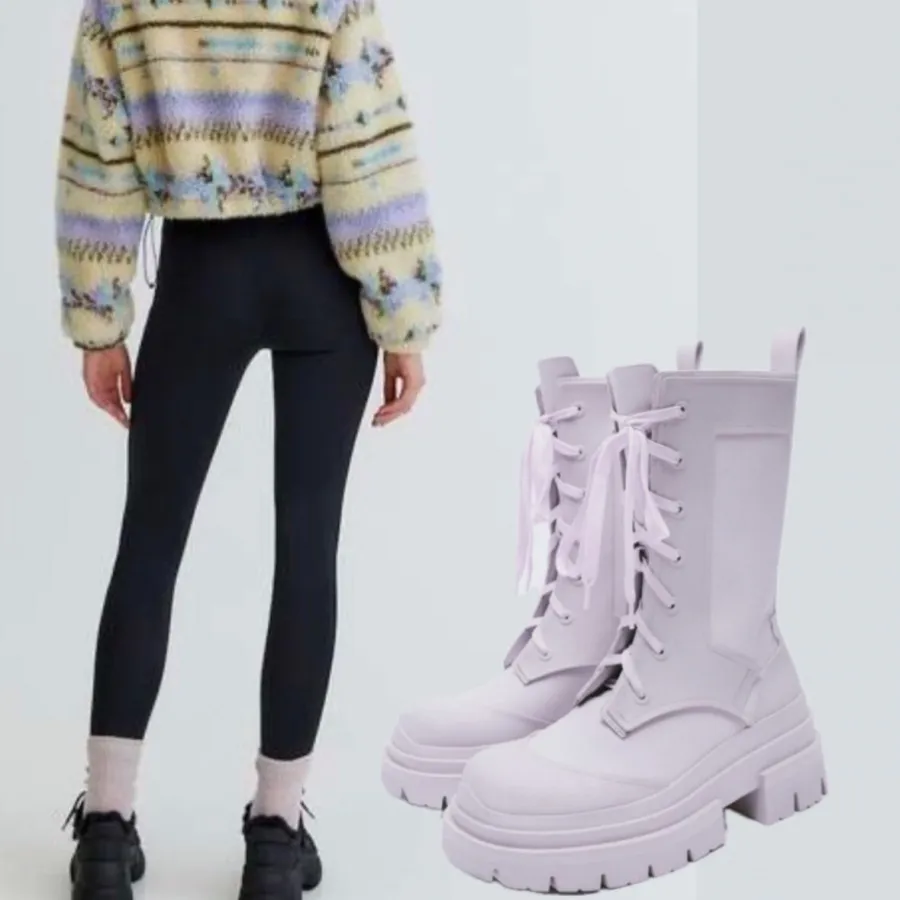 بوت بنفش کمرنگ zara