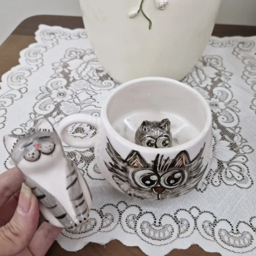 ست ماگ و نمکدان گربه