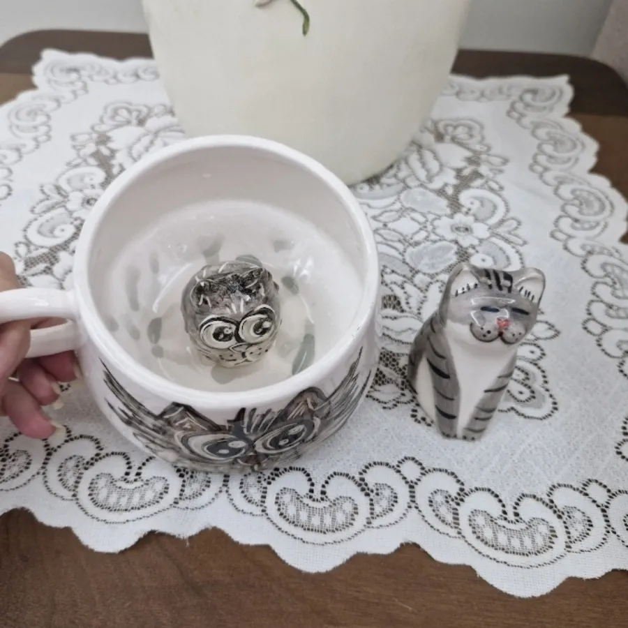 ست ماگ و نمکدان گربه