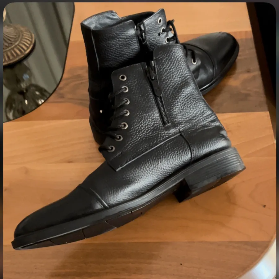 نیم بوت چرم طبیعی