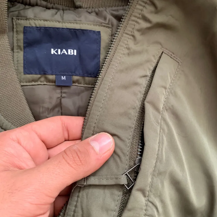 کاپشن خلبانی سبز لجنی