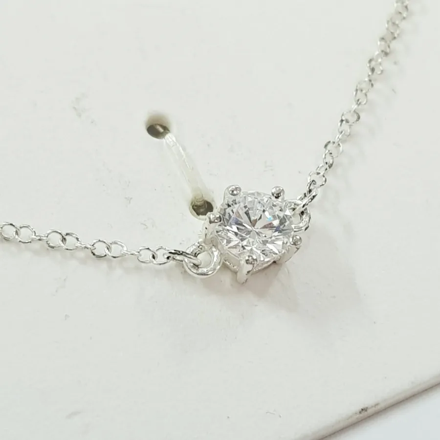 دستبند نقره 925 سنگ زیرکن