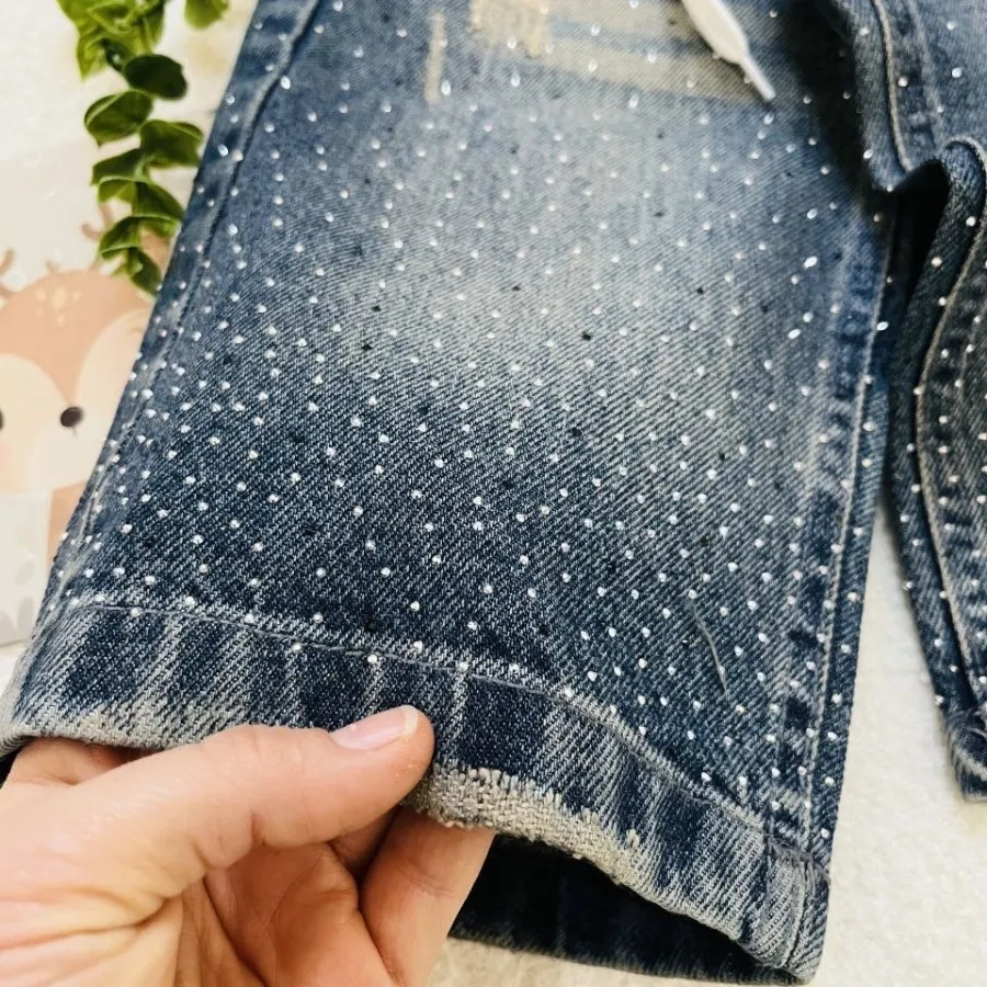 شلوار بگ نگین دار دخترونه