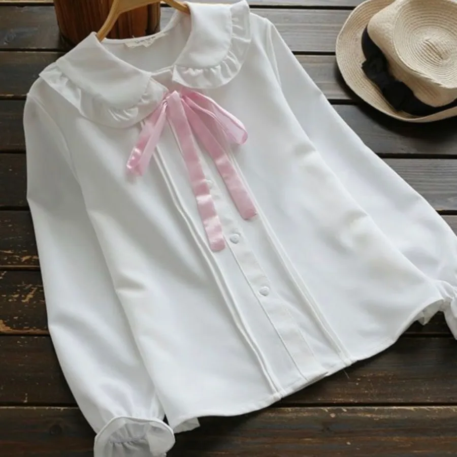 شومیز یقه پینترستی سفید