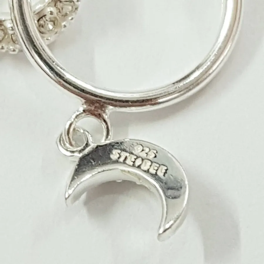 گوشواره نقره 925 آویز ماه