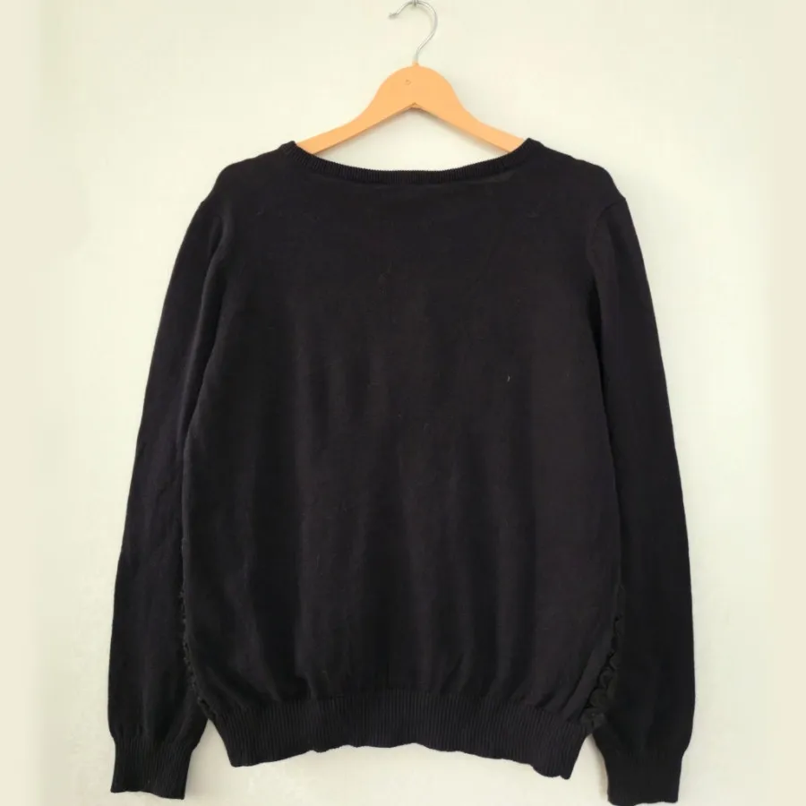 بافت مشکی گل برجسته