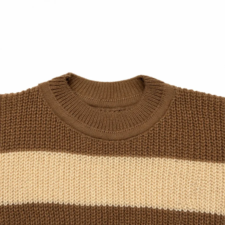 بافت زنانه قهوه ای کرم