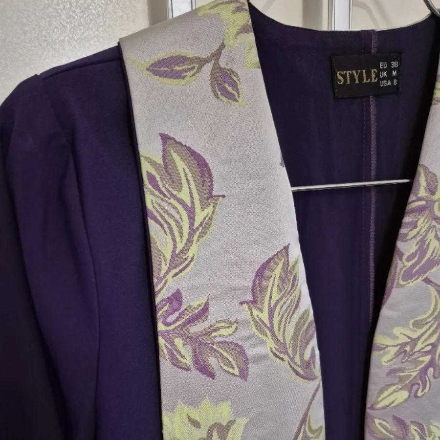 مانتوی بلند ترک بادمجونی