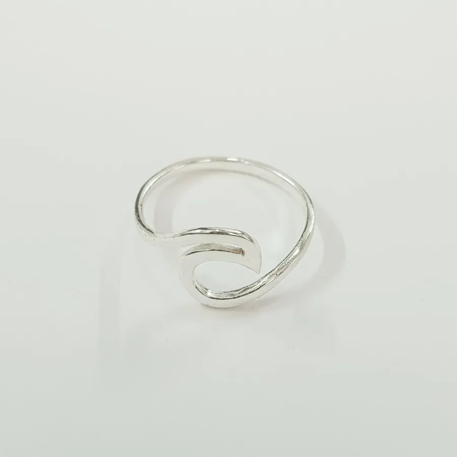 انگشتر نقره 925 طرح موج