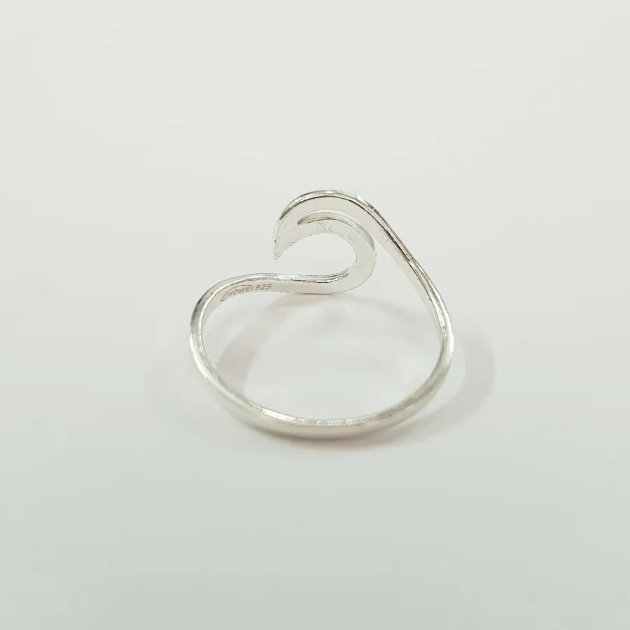 انگشتر نقره 925 طرح موج