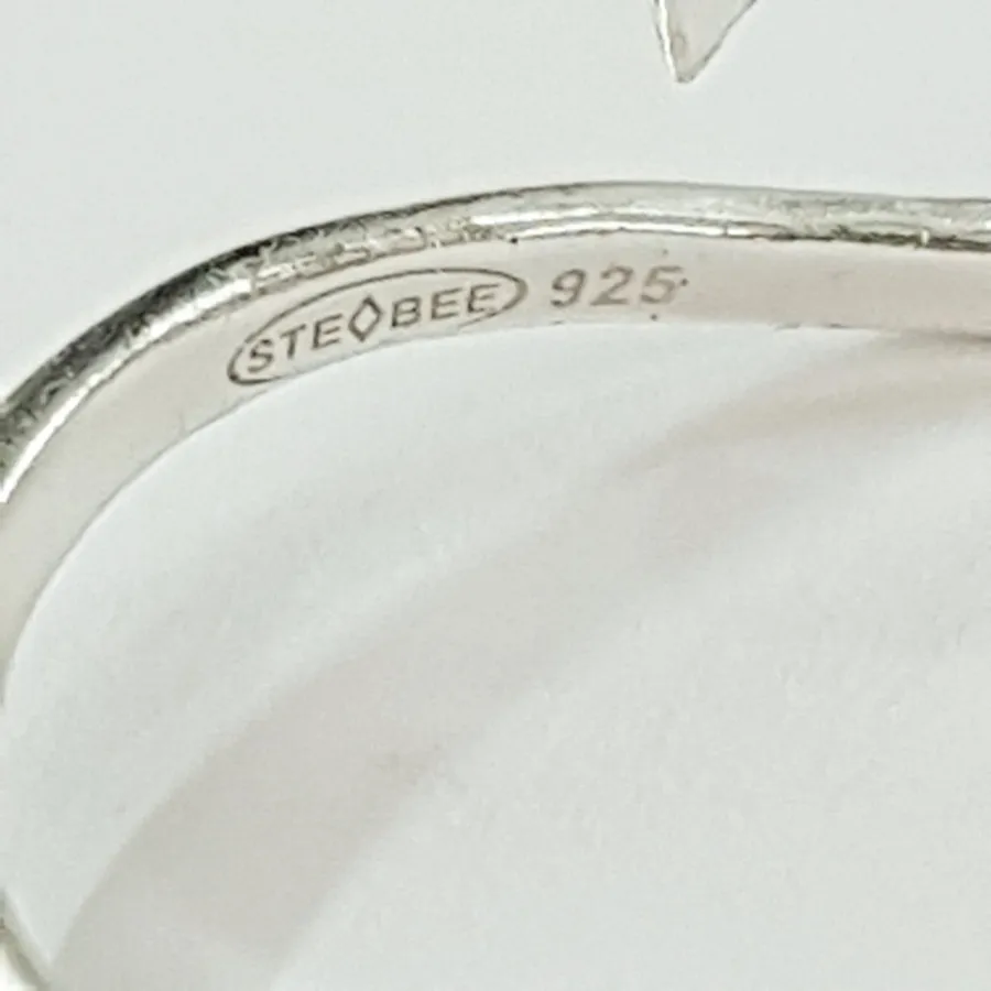 انگشتر نقره 925 طرح موج