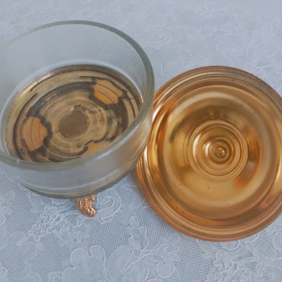 قندان شیشه و فلز