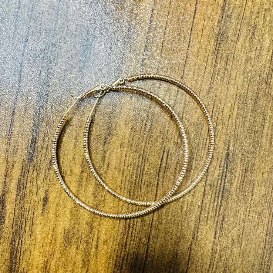 گوشواره حلقه ای رزگلد