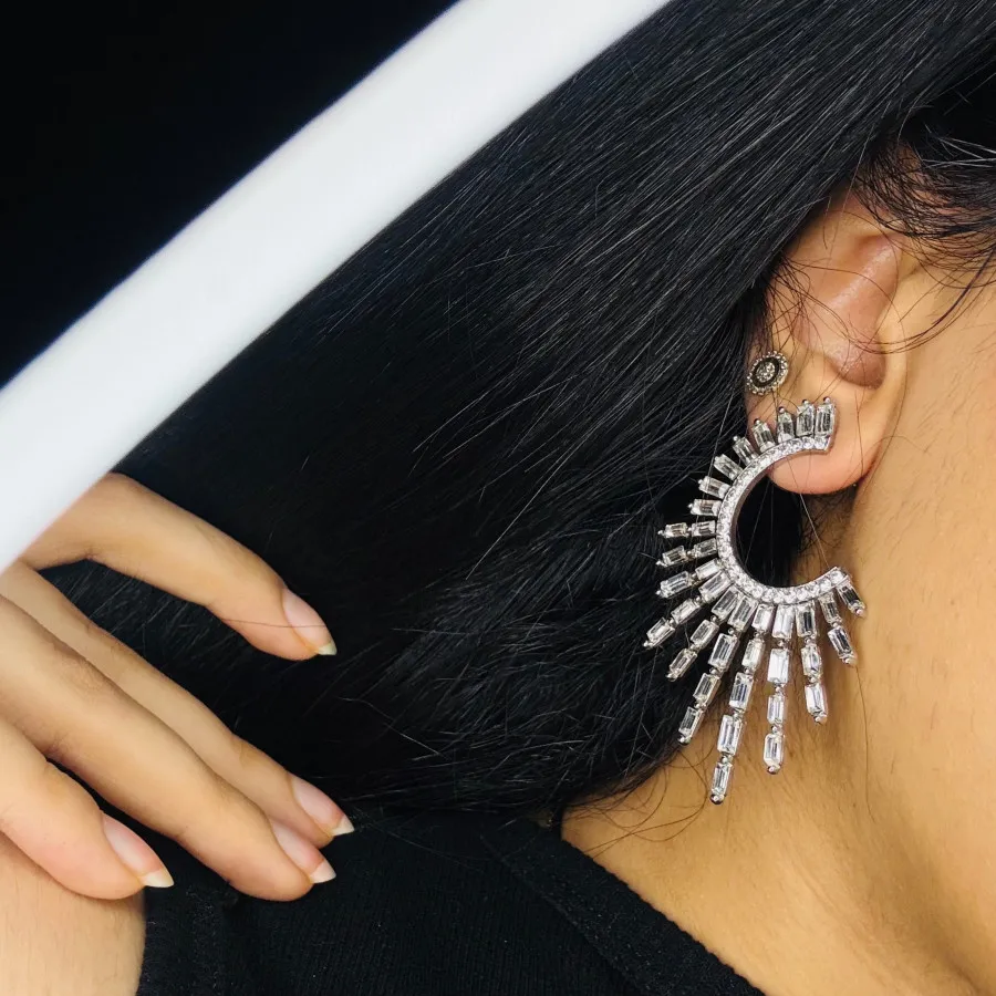 گوشواره نگینی شیک