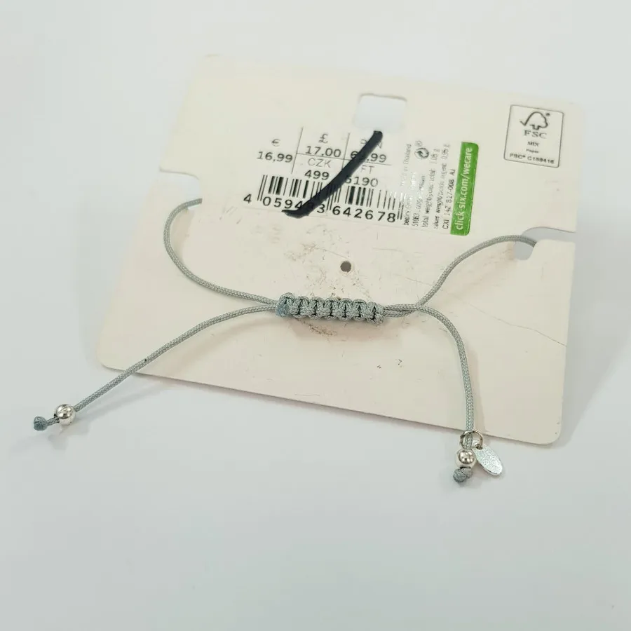 دستبند پلاک پروانه نقره